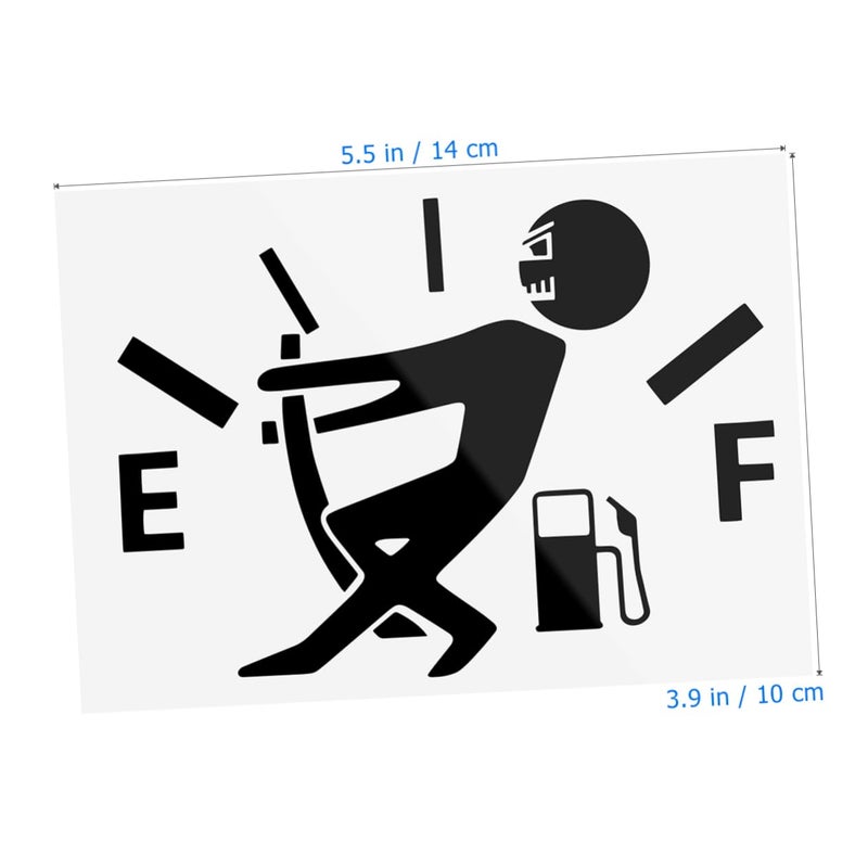 WINOMO Funny Car Stickers High Gas Consumption Decal Fuel Gage Empty Stickers (Black) - Image 2